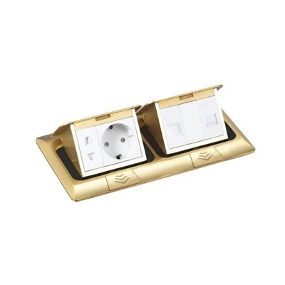 Caja de piso emergente de latón
